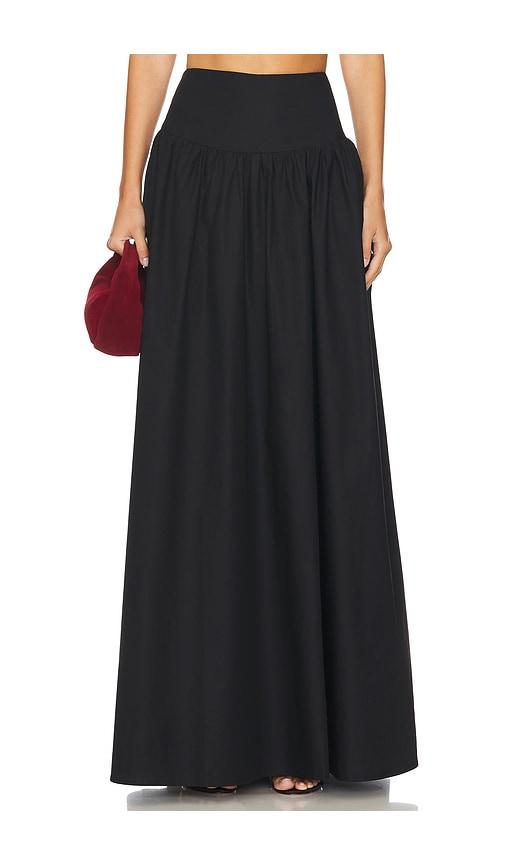 susana monaco drop waist skirt in black. - size l (also in xs, m)