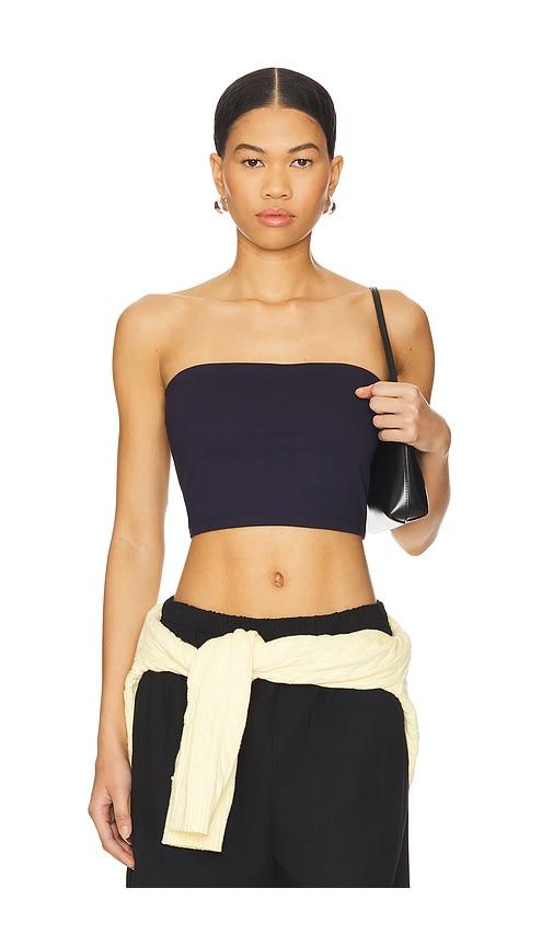 susana monaco essential tube top in navy. - size m (also in s)