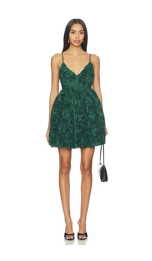 susana monaco flower texture dress in green. - size 0 (also in 2)