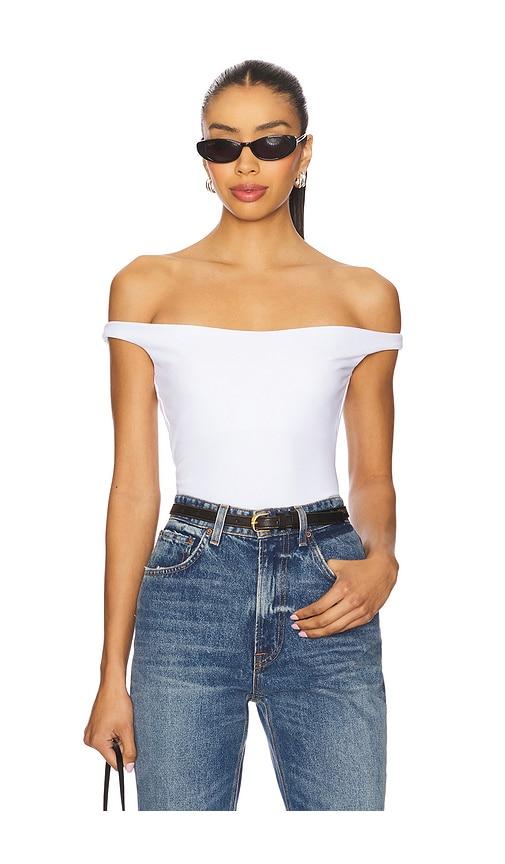 susana monaco off shoulder top in white. - size m (also in xs, s, xl)