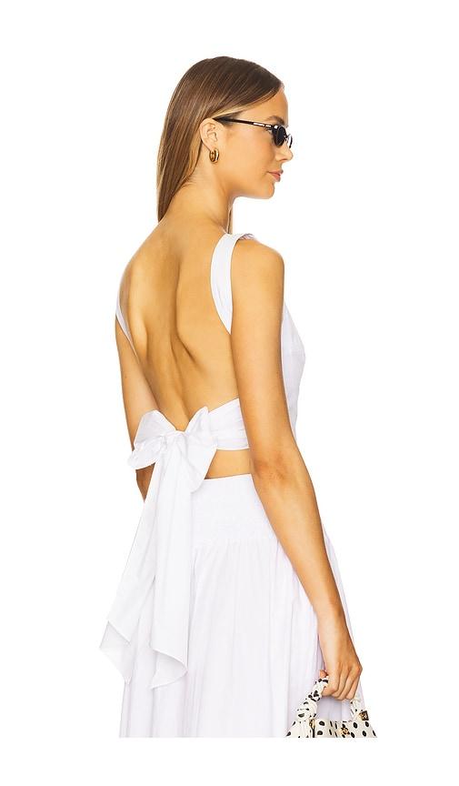 susana monaco open back top in white. - size l (also in m)