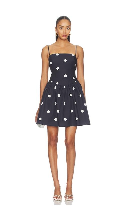 susana monaco polka dot tie back dress in multi. - size l (also in xs, s, m, xl)