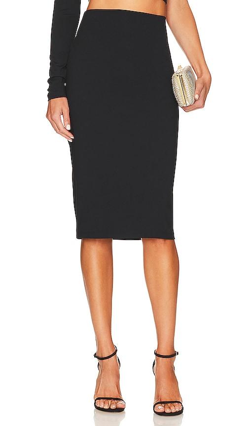susana monaco slim midi skirt in black. - size m (also in xs, s)
