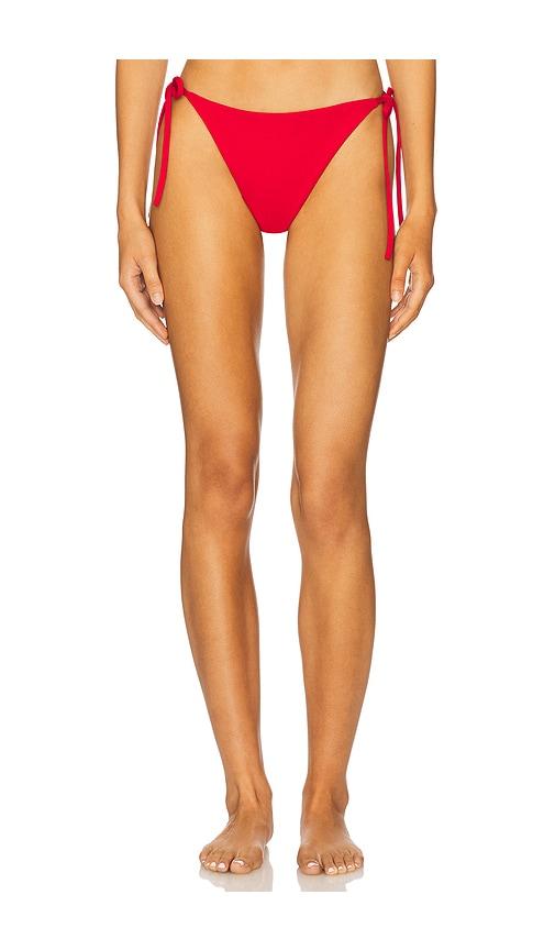 susana monaco string bikini bottom in red. - size m (also in s)