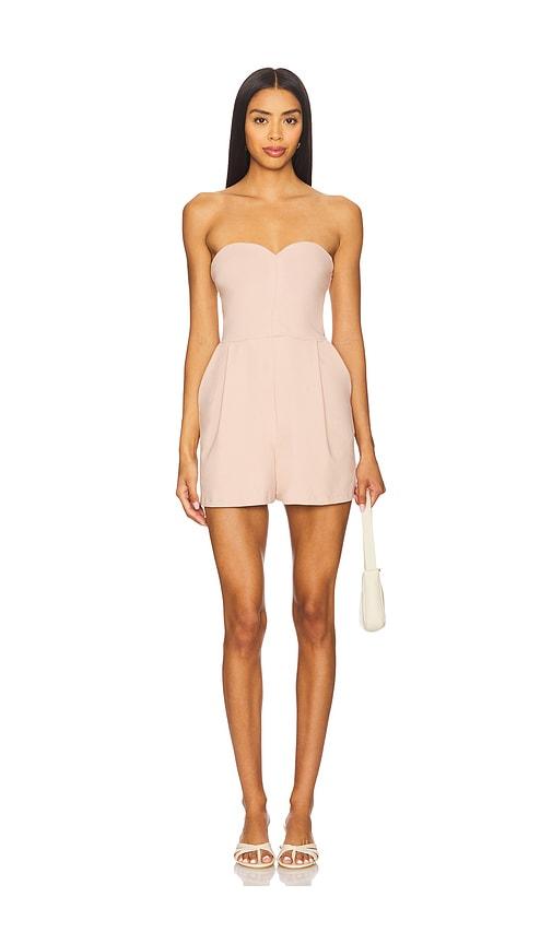 susana monaco sweetheart romper in neutral. - size l (also in m)