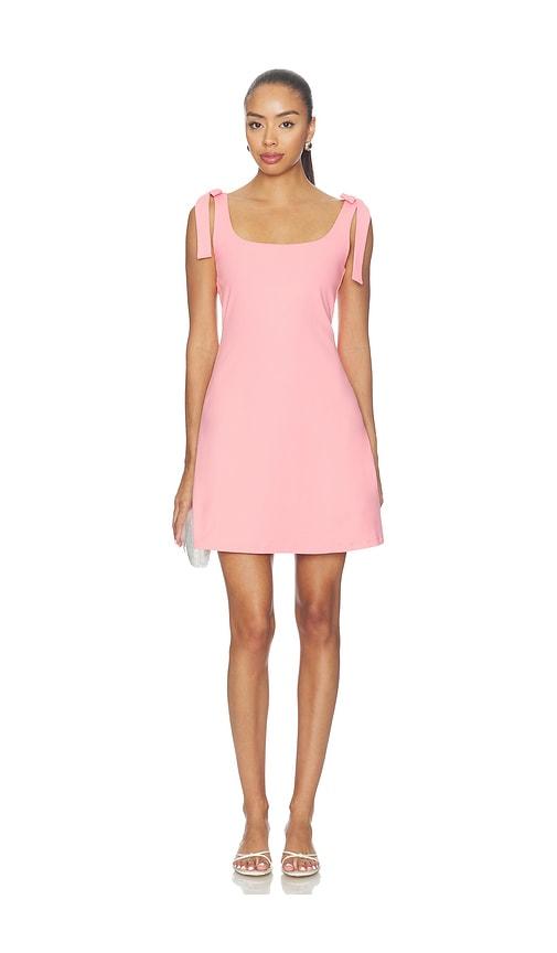 susana monaco tie strap a-line dress in pink. - size m (also in xs, s)