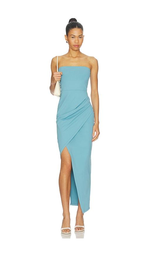 susana monaco tube dress in blue. - size l (also in xs, s, m)