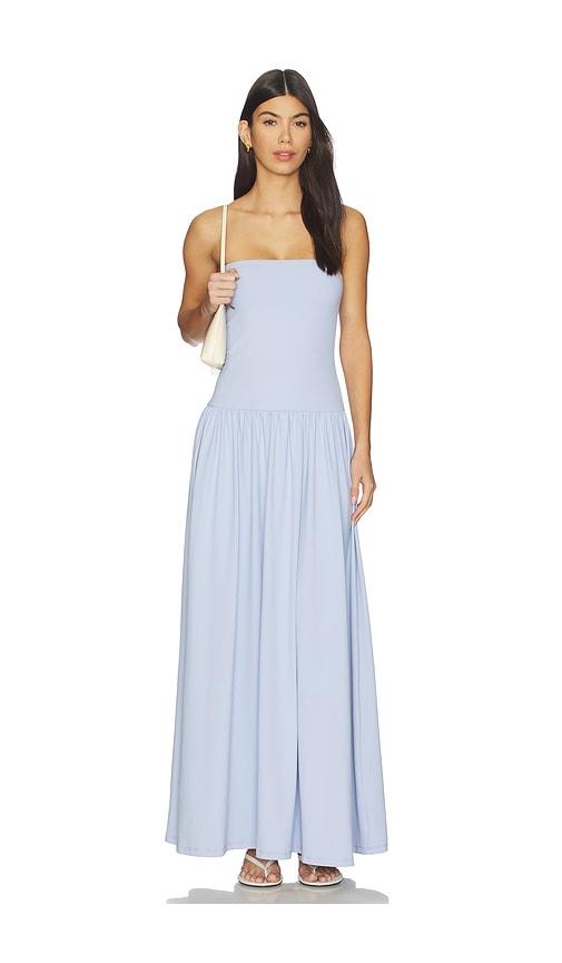 susana monaco tube drop waist maxi dress in baby blue. - size l (also in s, m, xl)