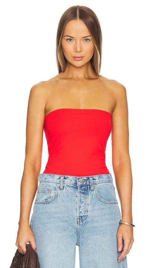 susana monaco tube top in red. - size m (also in s, xs)