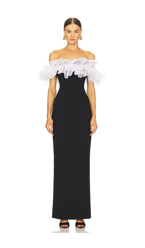 susanna chow sasha maxi dress in black. - size 2 (also in 4)