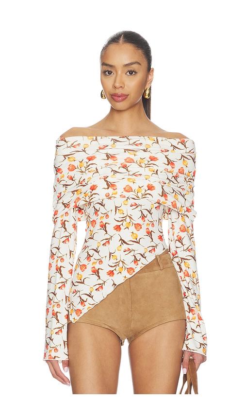 susmies susmie's carmina top in white.