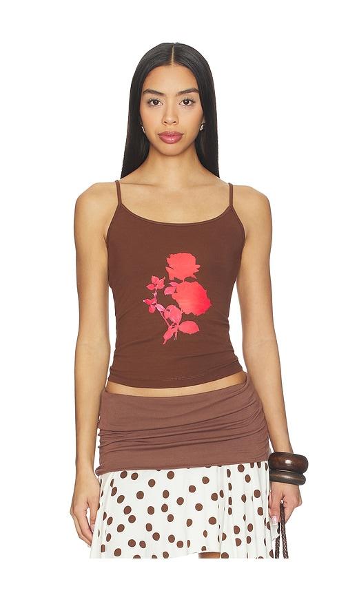 susmies susmie's rose top in brown.