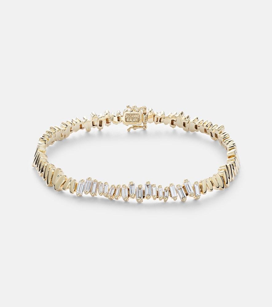 suzanne kalan 18kt gold bracelet with diamonds