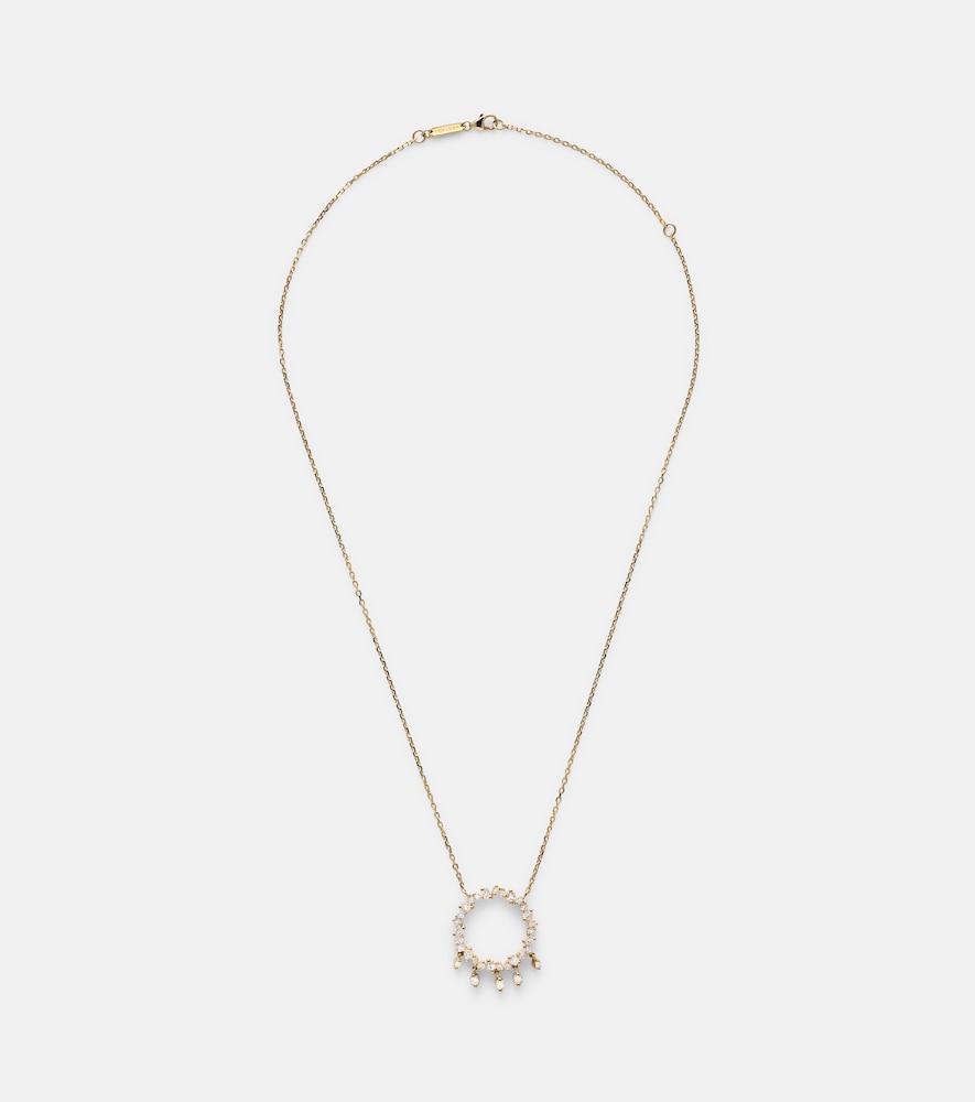 suzanne kalan 18kt gold necklace with diamonds