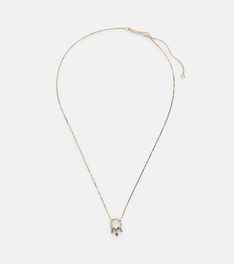 suzanne kalan 18kt gold necklace with sapphires