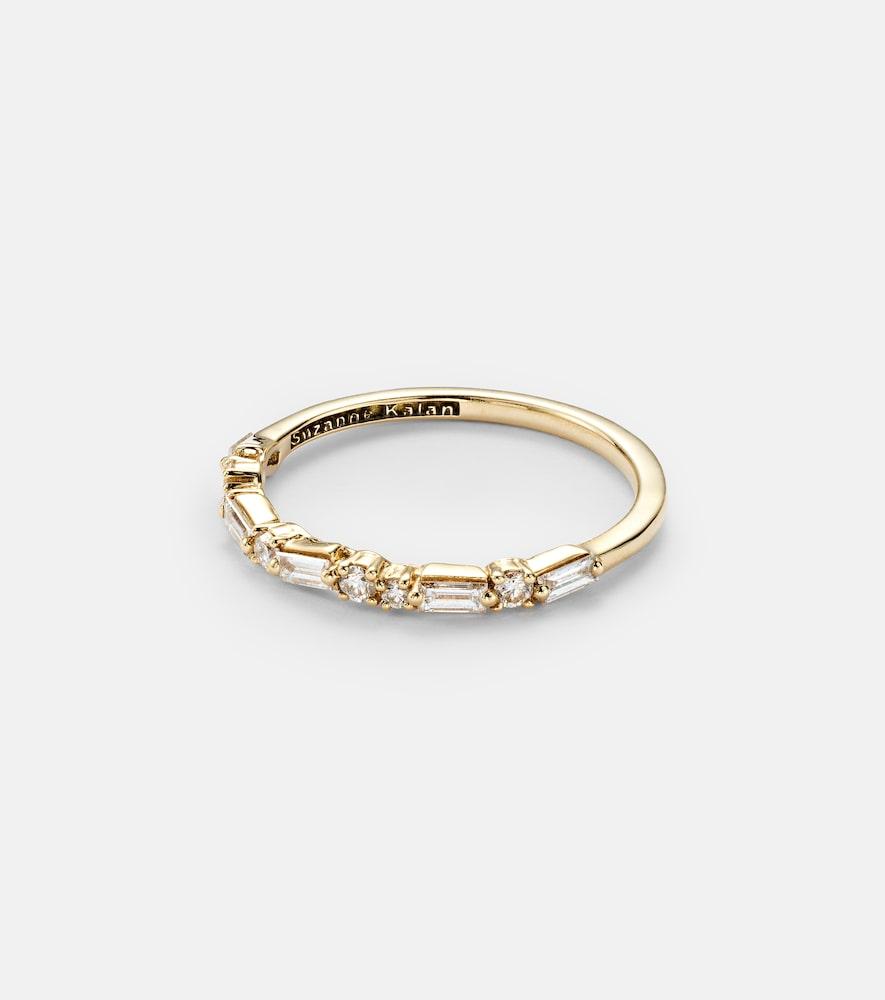 suzanne kalan 18kt yellow gold ring with diamonds