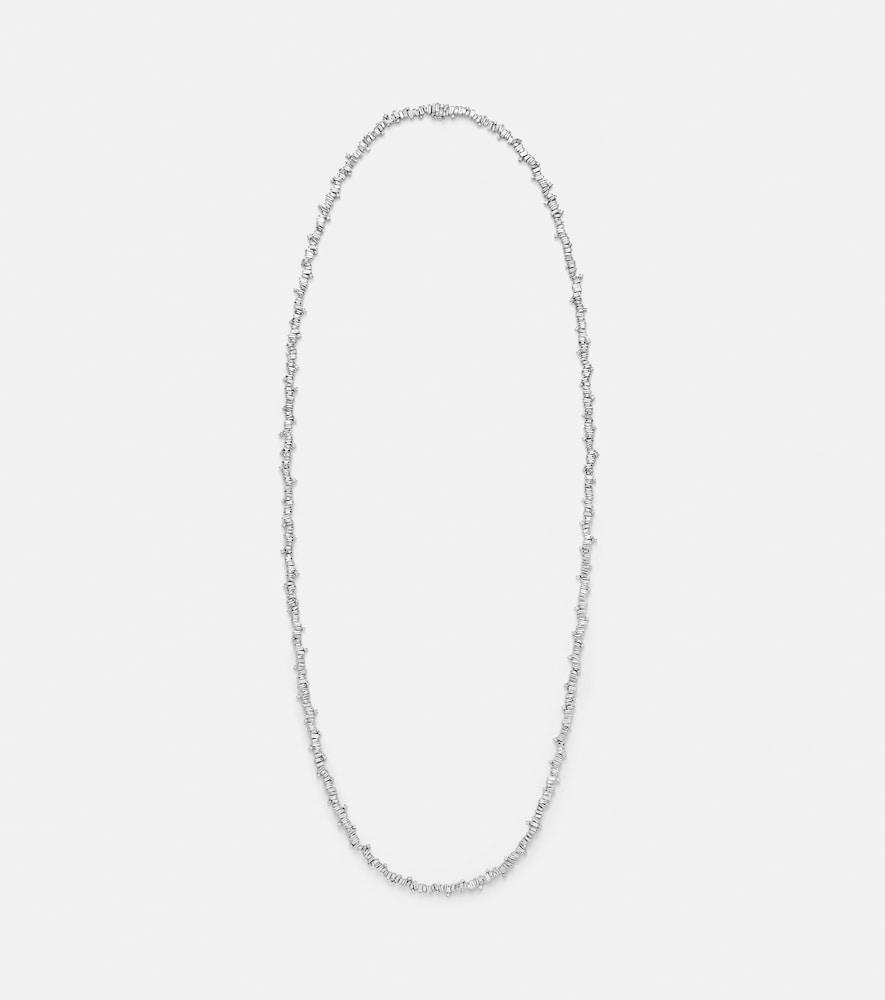 suzanne kalan bold burst 18kt white gold tennis necklace with diamonds