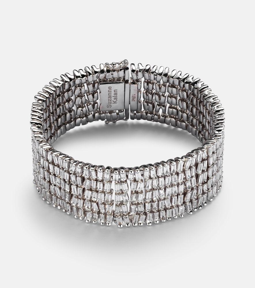 suzanne kalan classic 18kt white gold tennis bracelet with diamonds