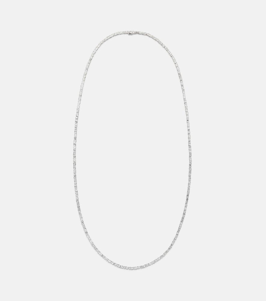 suzanne kalan classic 18kt white gold tennis necklace with diamonds