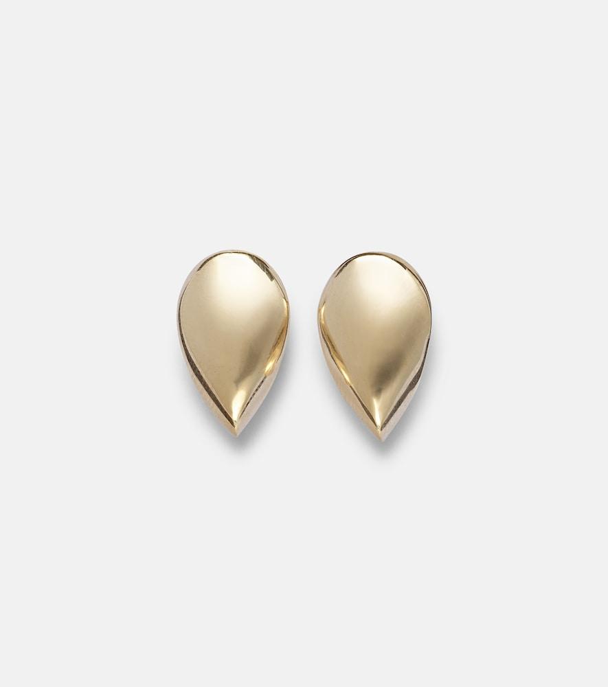 suzanne kalan curved claw 18kt gold earrings