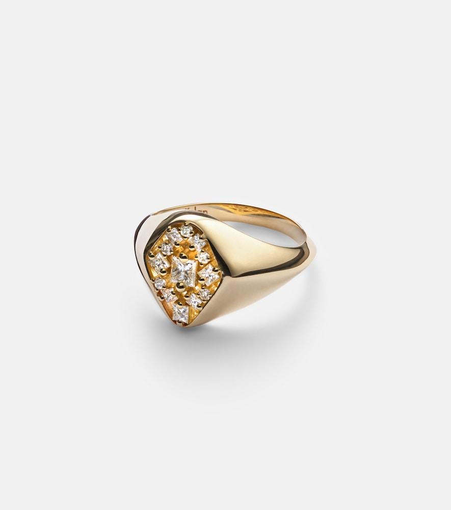 suzanne kalan la fantaisie 18kt gold ring with diamonds
