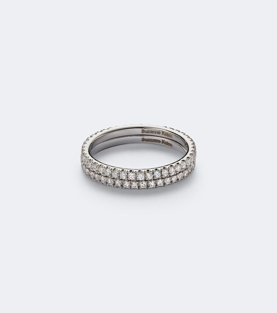 suzanne kalan midi 18kt white gold tech ring jackets with diamonds