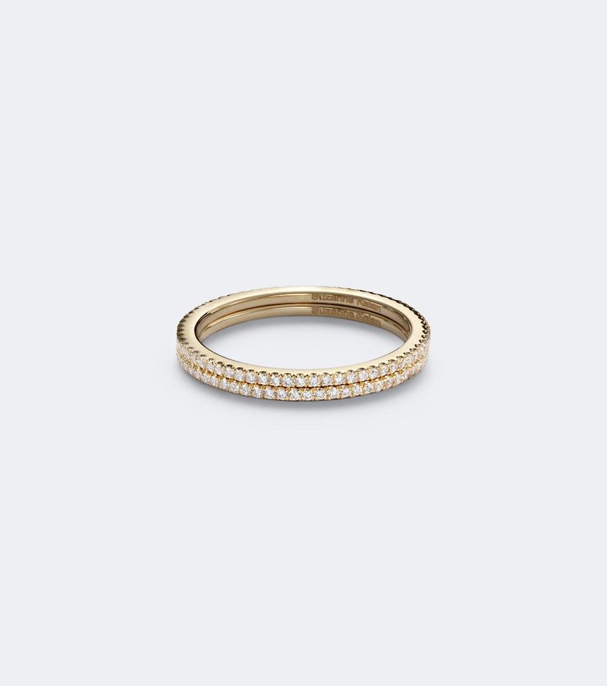 suzanne kalan mini 18kt gold tech ring jackets with diamonds