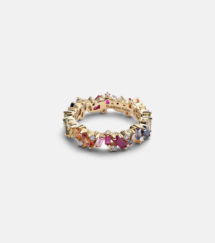 suzanne kalan rainbow frenzy 18kt gold, diamond and sapphire ring