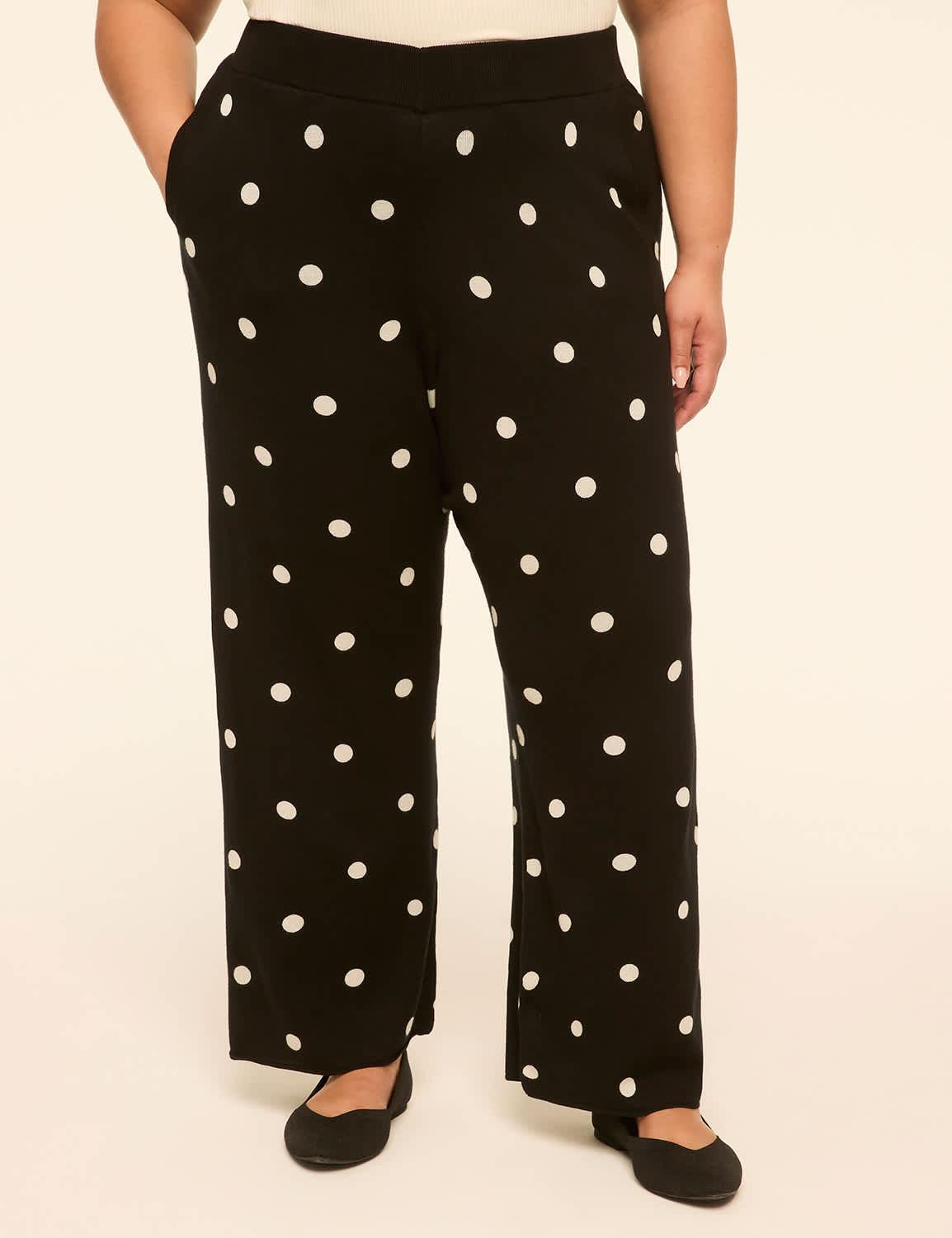 sweater knit straight leg pant