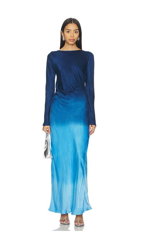 swf fluid drape maxi dress in blue. - size s (also in xs)