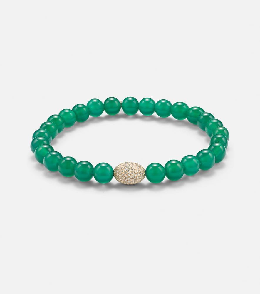 sydney evan 14kt gold bracelet with onyx and diamonds