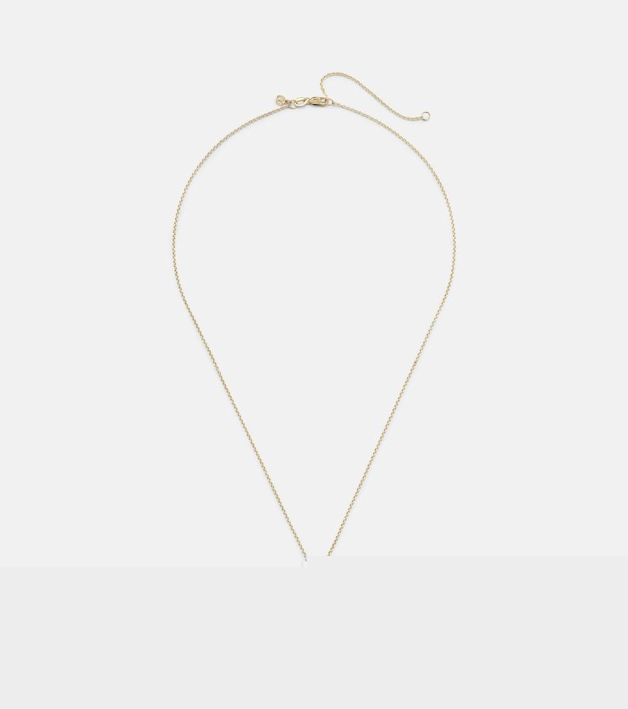 sydney evan 14kt gold charm necklace with diamonds
