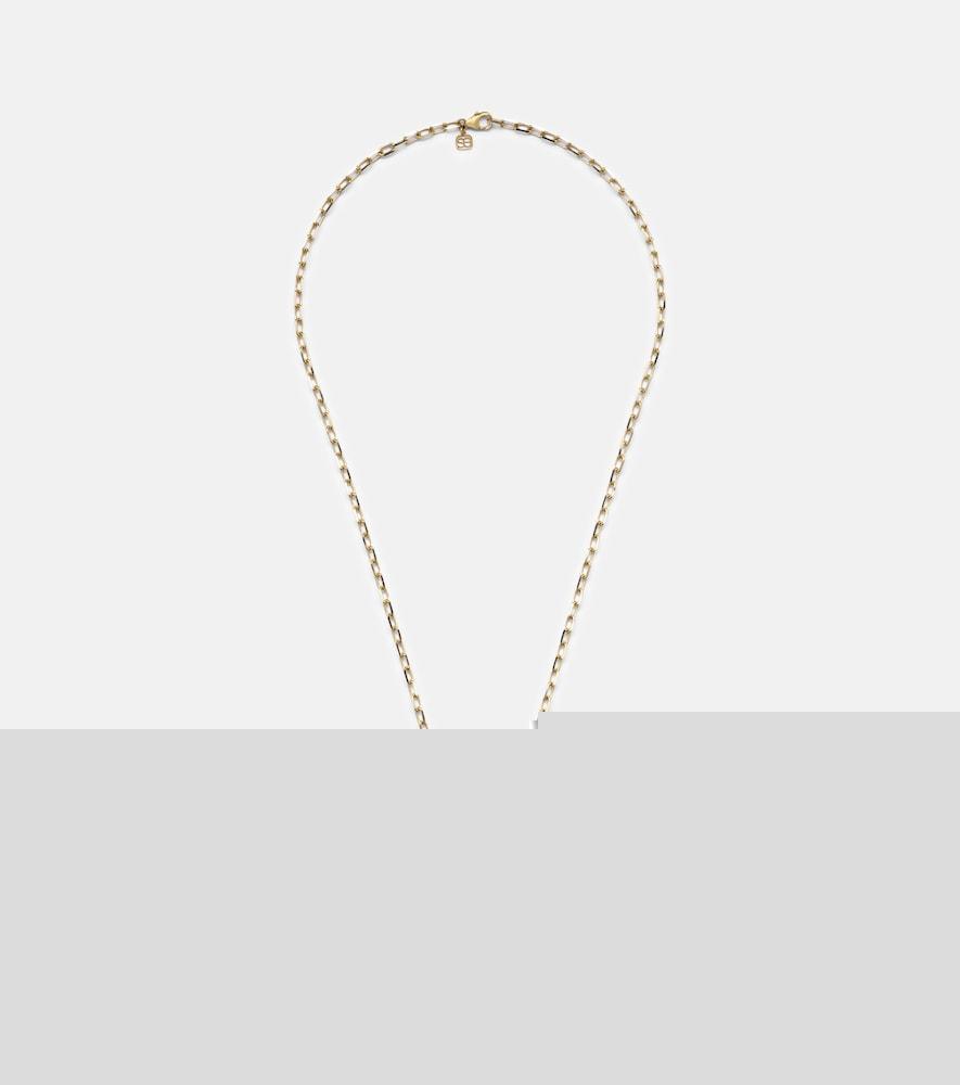 sydney evan 14kt gold charm necklace with diamonds