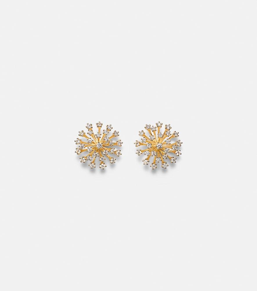 sydney evan burst large 14kt gold earrings with diamonds