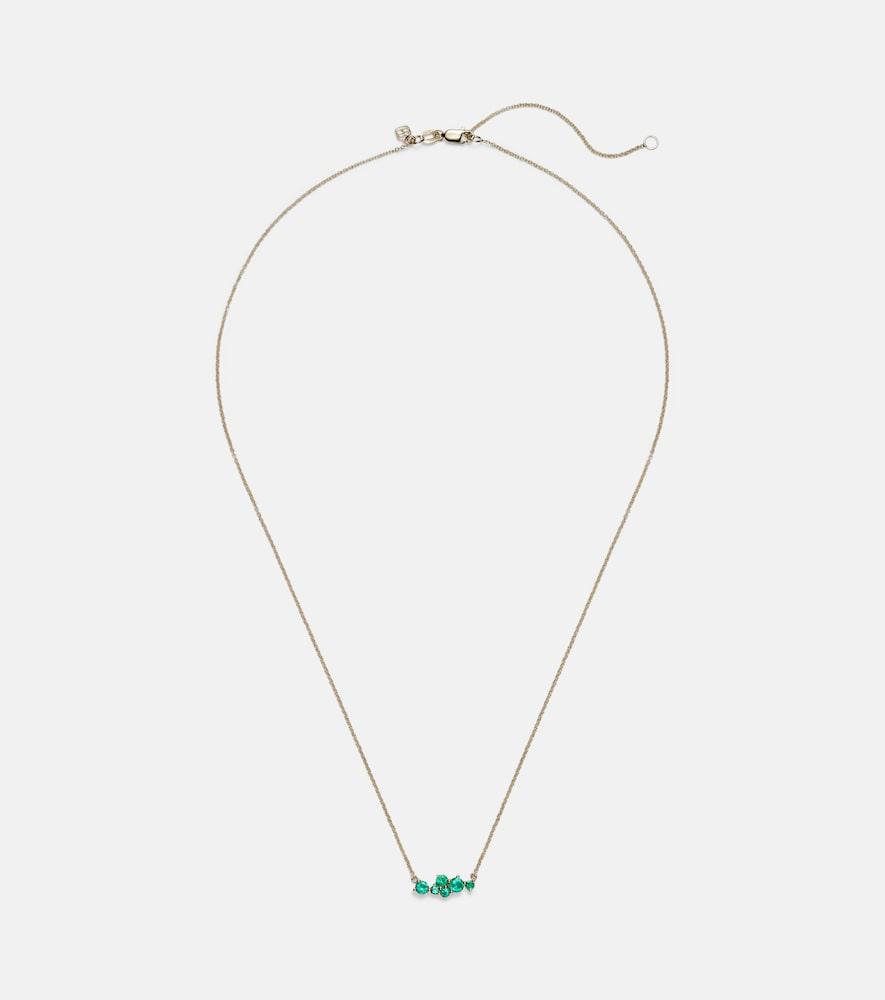 sydney evan cocktail bar 14kt gold necklace with emeralds
