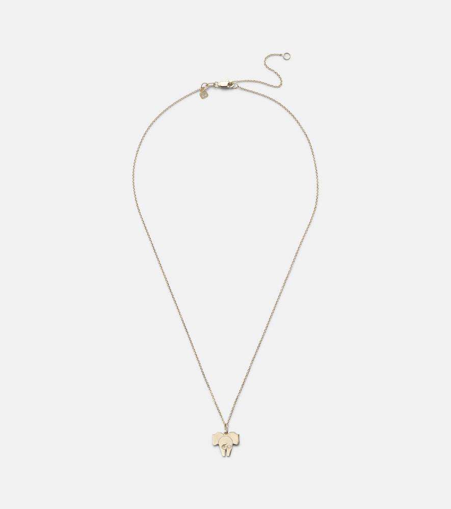 sydney evan elephant tail 14kt gold necklace with diamonds