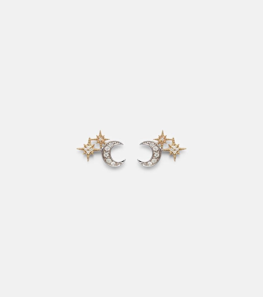 sydney evan moon 14kt gold earrings with diamonds
