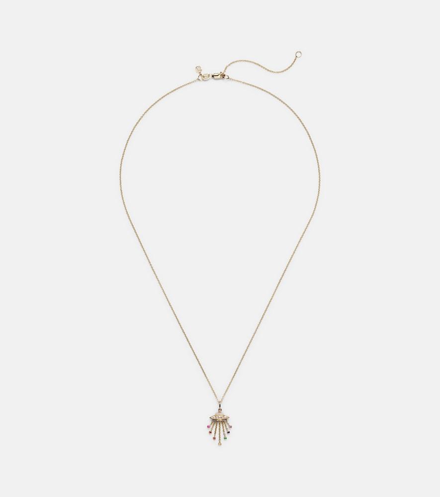 sydney evan ufo 14kt gold pendant necklace with diamonds