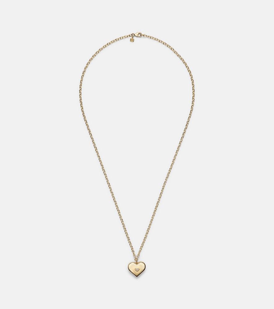 sydney evan wallpaper heart 14kt gold pendant necklace with diamonds
