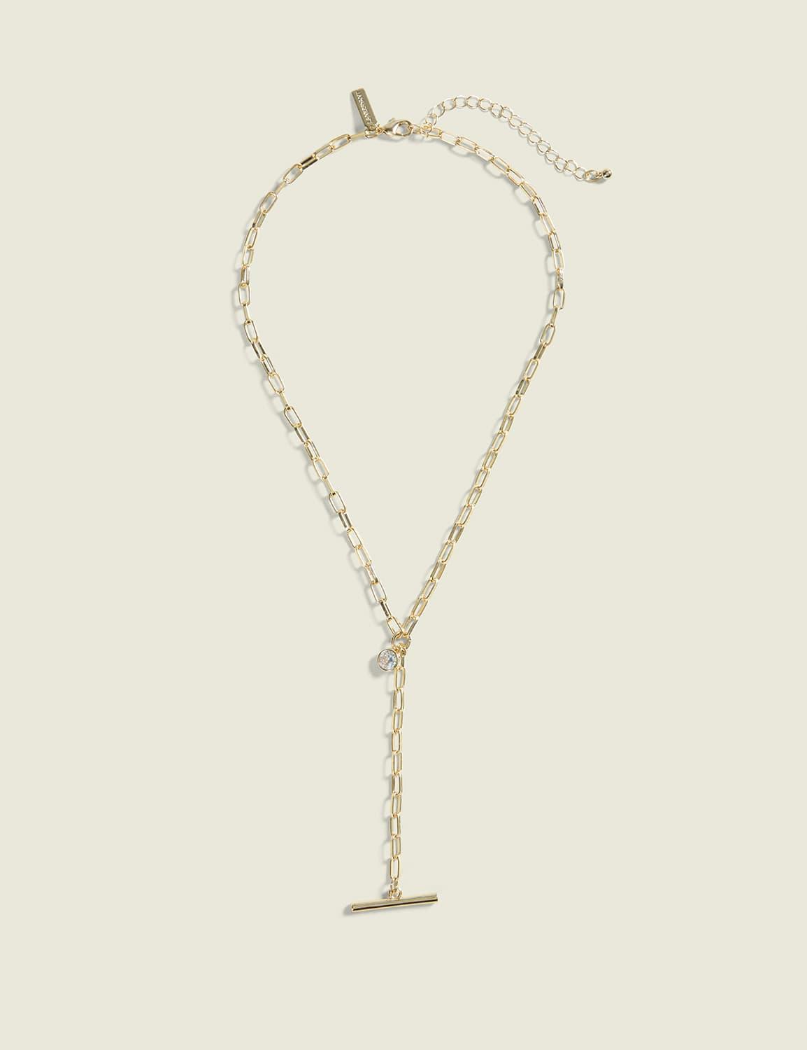 t-bar chain link y-necklace