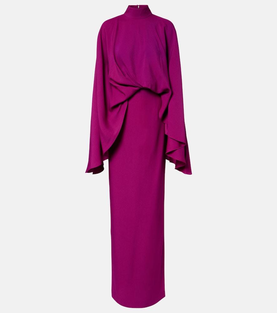 taller marmo bacall draped crêpe cady gown