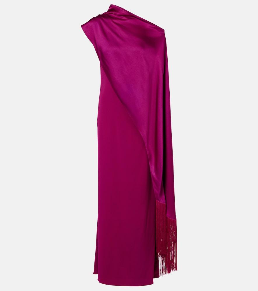 taller marmo berenson draped crêpe cady gown