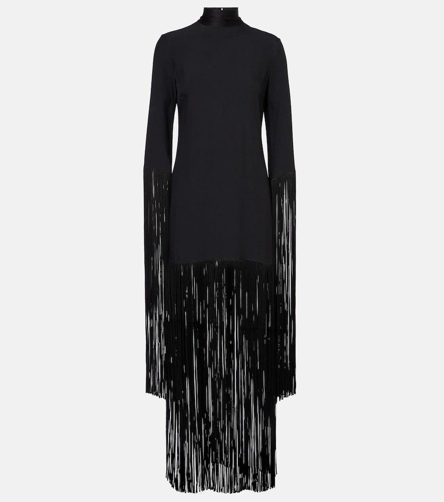 taller marmo chicago fringed crêpe minidress