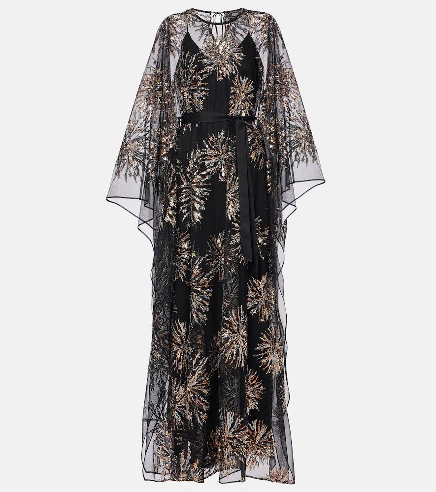 taller marmo gran soleil embellished tulle kaftan