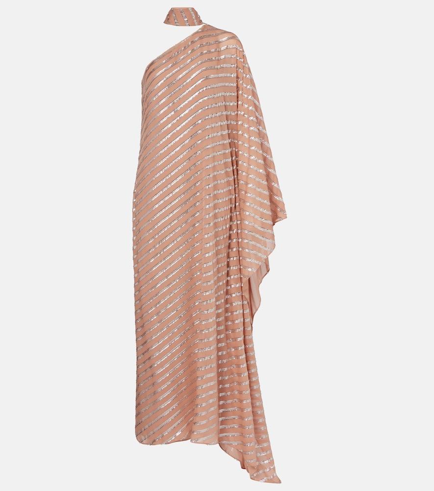taller marmo petra one-shoulder fil coupé maxi dress