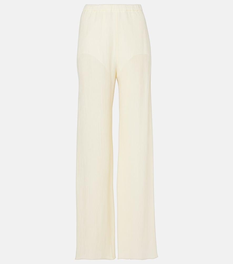 taller marmo zoagli cotton and silk-blend straight pants