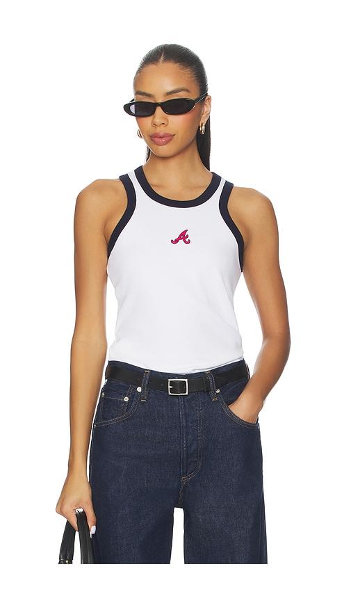 terez x revolve braves scoop armhole rib tank top in white. - size xl (also in xs)