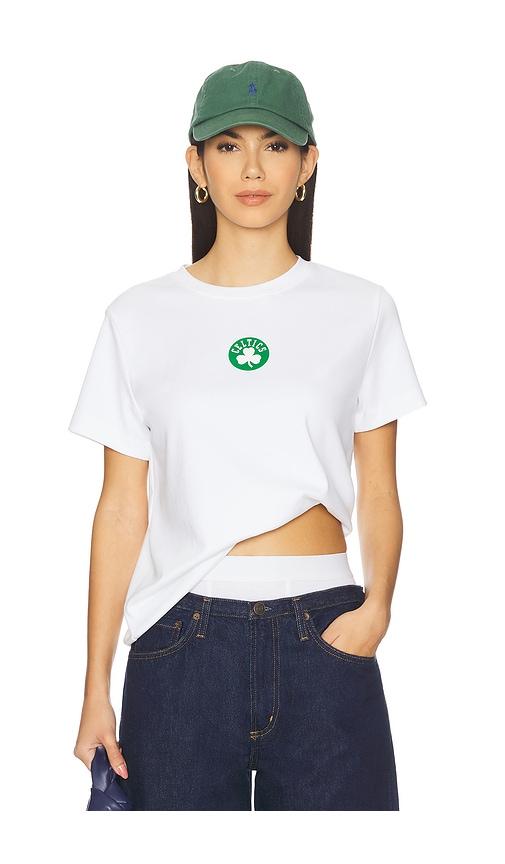 terez x revolve celtics basic logo tee in white. - size s (also in xs)