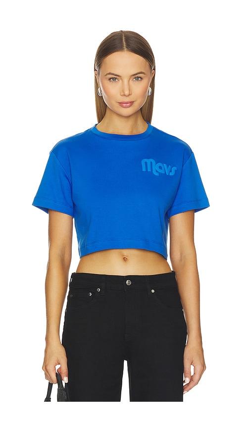 terez x revolve mavericks tonal crop logo tee in blue. - size m (also in s, xxs, xs, xl)