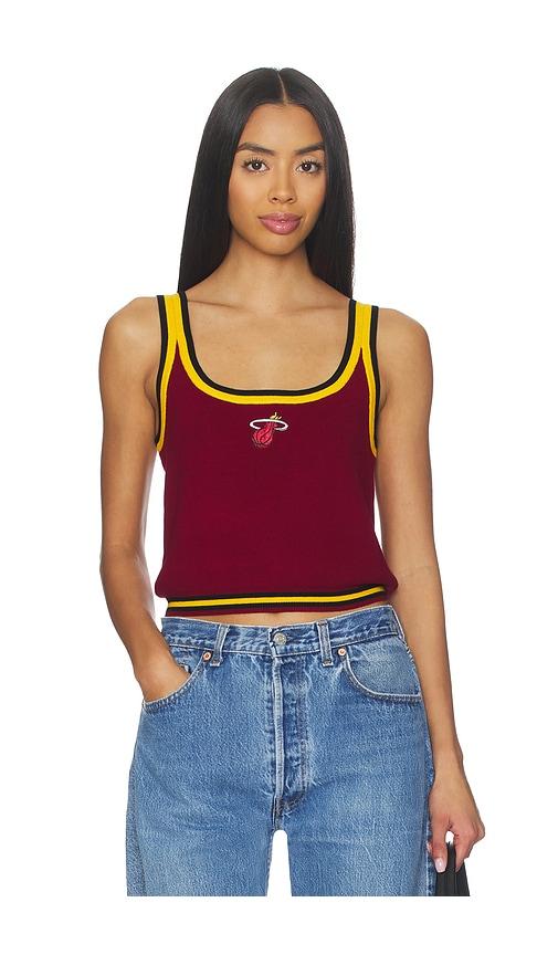 terez x revolve miami heat crop knit tank top in red. - size l (also in s, xs, xxs)